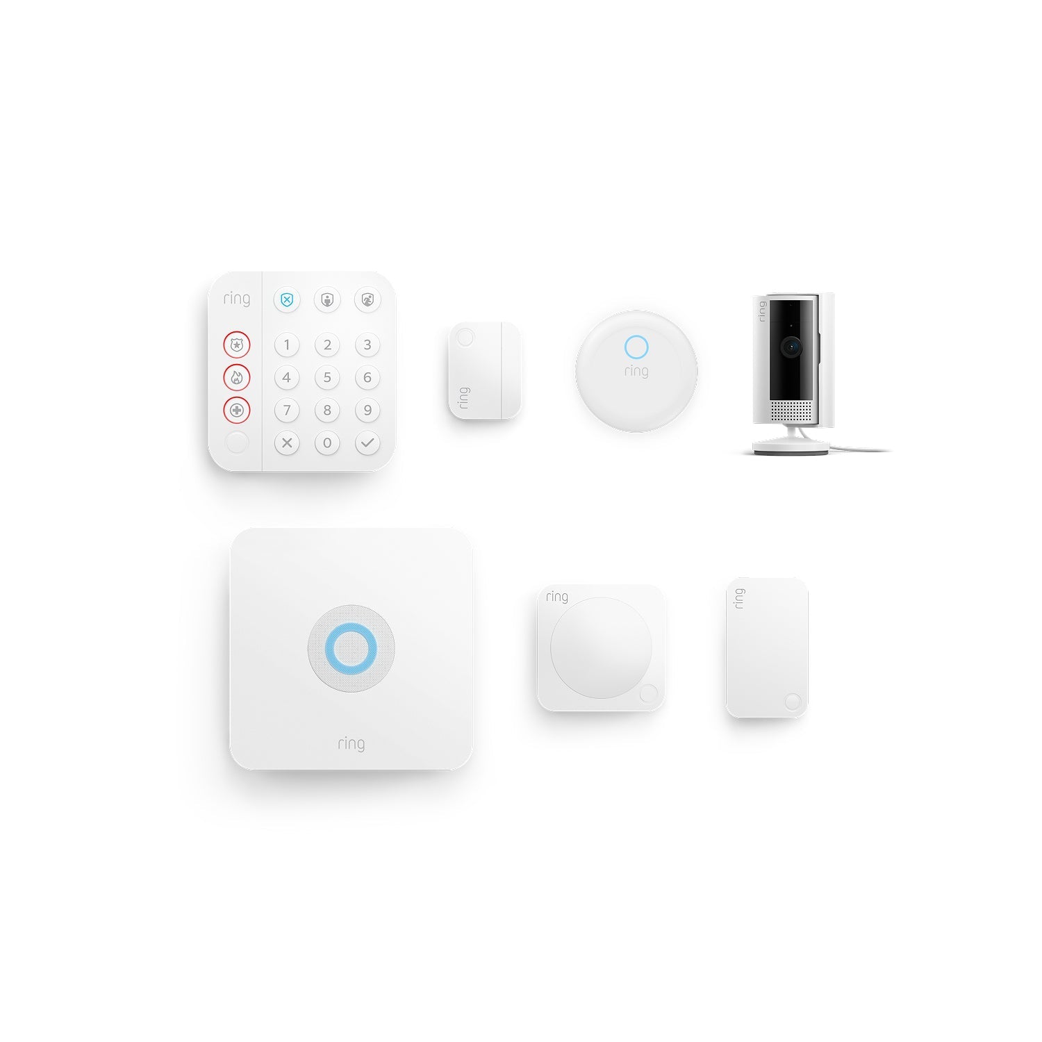 Inside Home Basic Kit (Indoor Cam + Alarm Security Kit, 5-Piece + Alarm Flood & Freeze Sensor)
