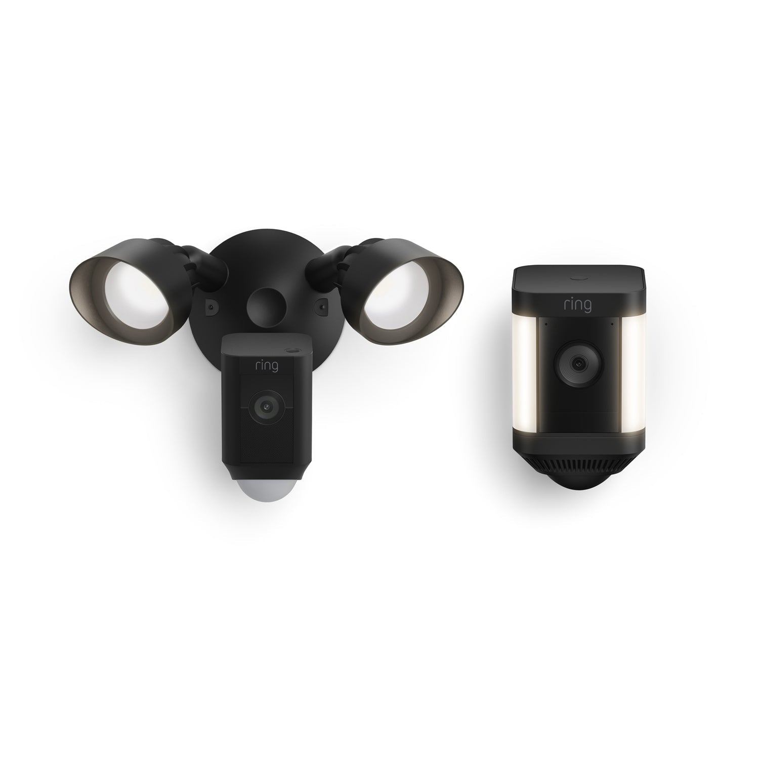 Front and Backyard Enhanced Kit (Spotlight Cam Plus Battery + Floodlight Cam Wired Plus)