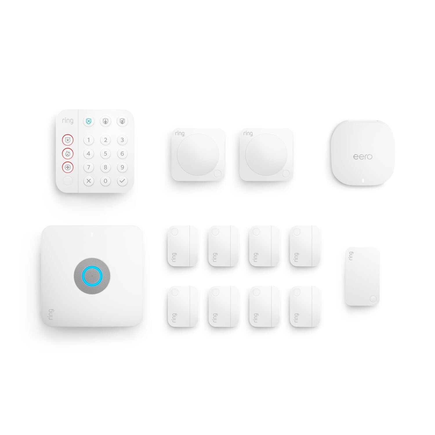 Alarm Pro, 13-Piece Kit (with built-in eero Wi-Fi 6 router and additional eero 6 Wi-Fi Router)